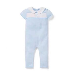 Janie and Jack Baby Embroidered Bunny One-Piece Unicorn Blue Size 6/12 Months